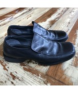 Mens Alfani Crowe Italy Black Square Toe Leather Dress Shoes Size 10.5 M - $25.74