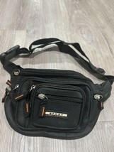 Waist Pouch Bum Bag Black POLYESTER Travel Sport bag Never Used - $6.31
