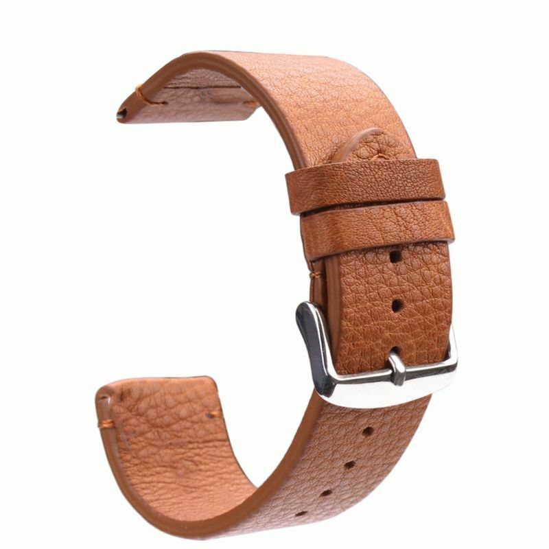 Vintage Leather Watchbands Dark Brown Smooth Wrist Watch Band Strap 18/20/22mm