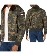 Tommy Hilfiger Laydown Officer Mimetico Militare Bomber Giacca Pile Coll... - $254.88
