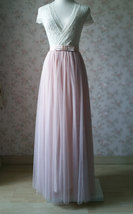 Sleeveless Crop Lace Long Tulle Skirt Pink Rustic Bridesmaid Dresses Plus Size image 7