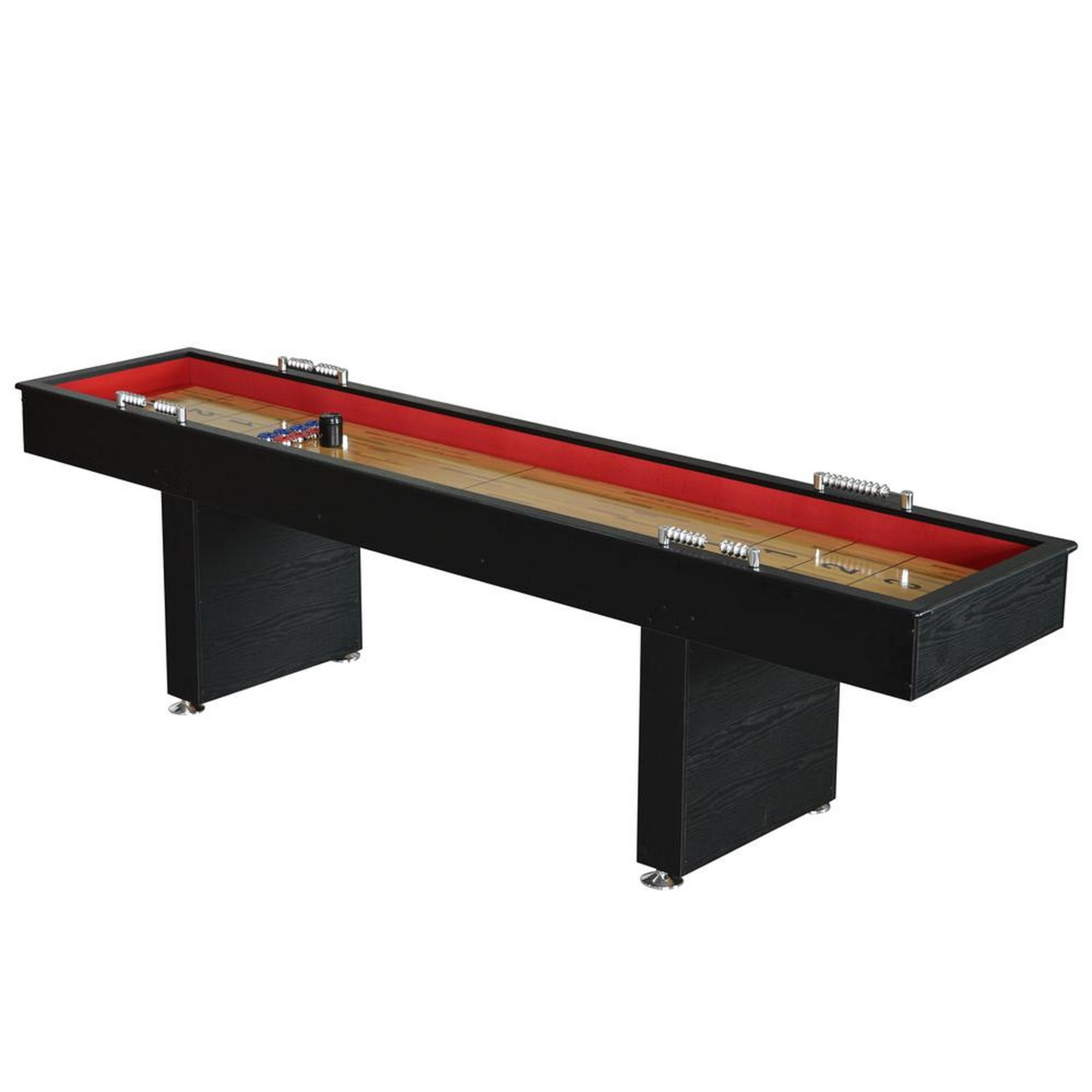 Shuffleboard Game Table with Padded Gutters 8 Ft Exciting Fun Indoor