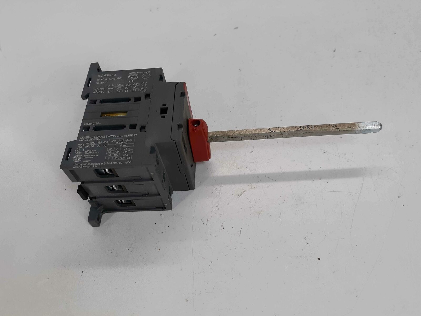 ABB OT63E3 Disconnect Switch 80 Amp 600 VAC IEC 60947-3 - Other Circuit ...