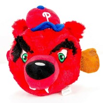 Philadelphia Phillies Bear Face Plush 8&quot; MLB Forever Baseball Hat Red Teeth - $25.60