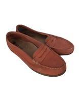 ERIC MICHAEL Womens BELLA Suede Leather Penny Loafers Orange Size 41 / 1... - $31.67