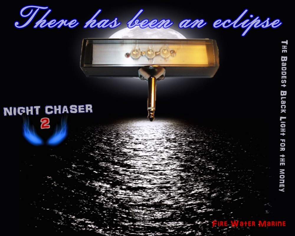 NIGHT CHASER UV LED FISHING BLACK LIGHT w/ HARD MONO JACK + FULL MAXX
