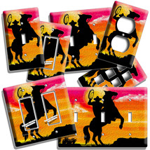 ROPING COWBOY HORSE ARIZONA SUNRISE LIGHT SWITCH PLATES OUTLET WESTERN A... - $10.99+