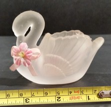Frosted Glass Swan Votive Candle Holder - $3.99