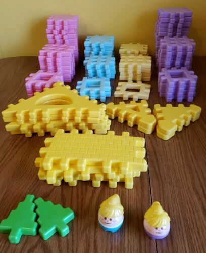 vintage plastic toy building blocks