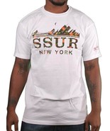 SSUR Fast Life NYC New York Cityscape Blowing White Short Sleeve Graphic... - $22.49