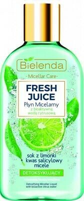 Bielenda FRESH JUICE Detoxifying Toner Micellar Fluid Water Citrus Lime 100ml