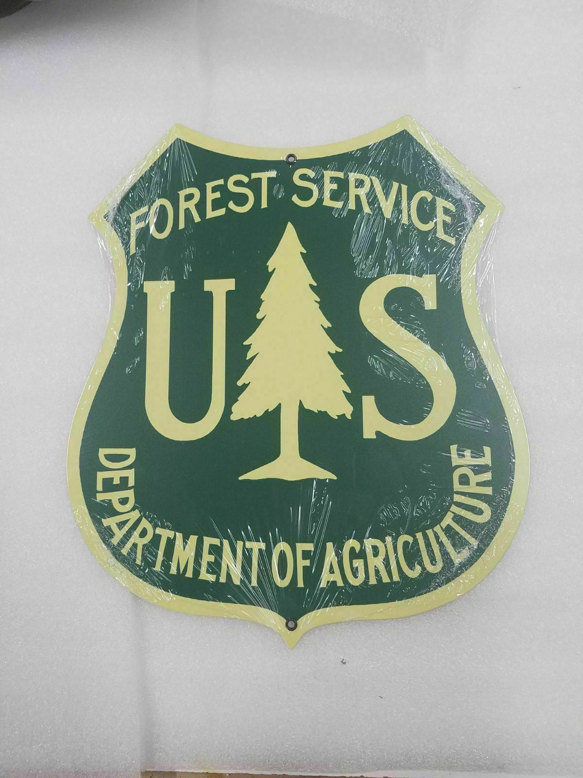 16" USFS forest service shield Ranger agriculture green logo Ad USA ...