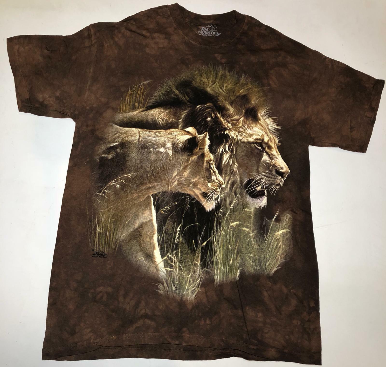 The Mountain Lion King Beauty Beast Proud Lions Brown Nature Cotton Shirt S-3X