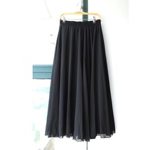 Blue Long Chiffon Skirt Women Summer Chiffon Skirt Chiffon Beach Skirt image 8