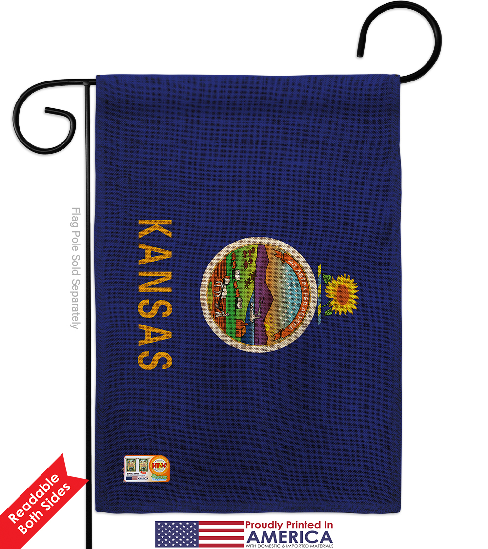 Kansas Burlap Impressions Decorative Garden Flag G142517DB Flags