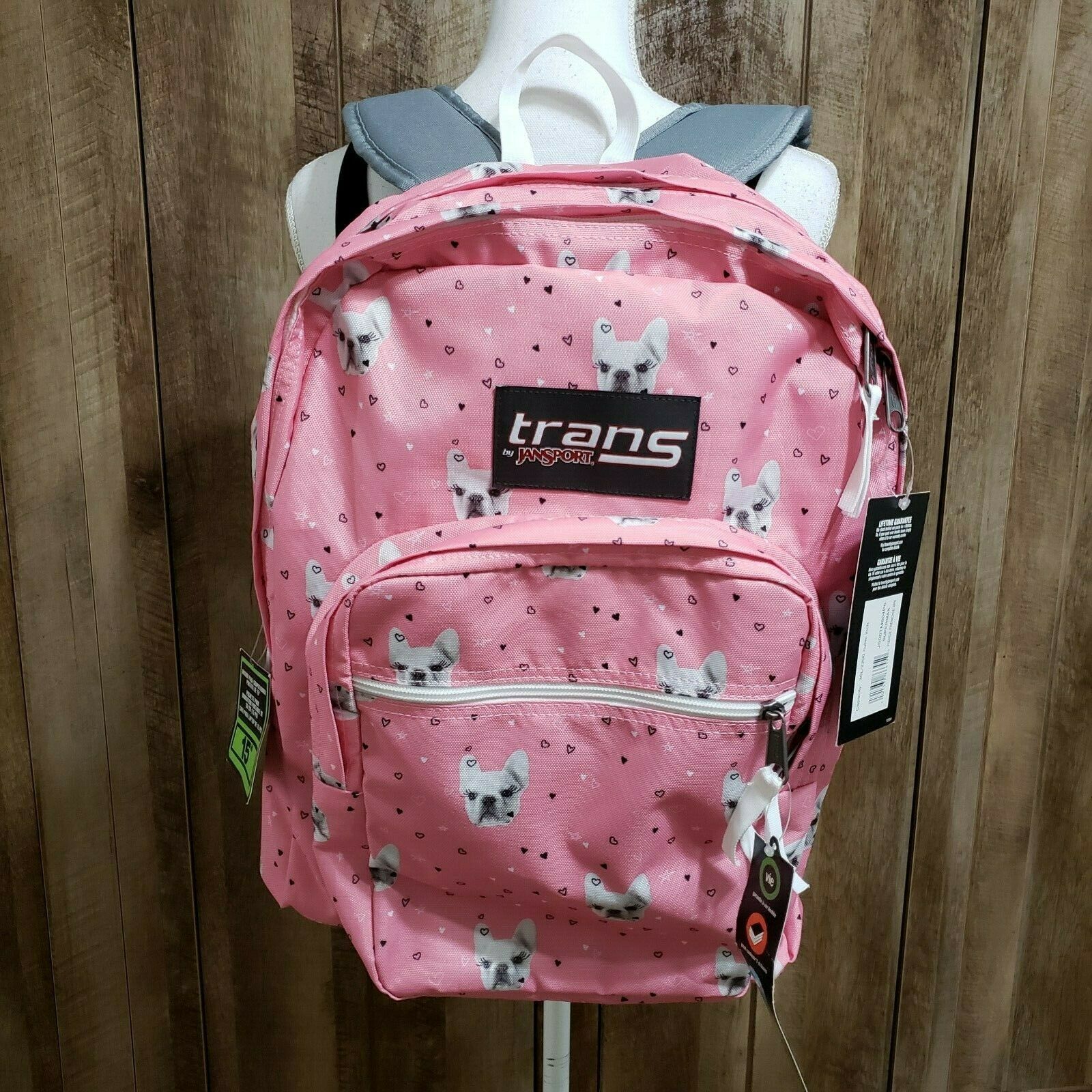 jansport french bulldog backpack