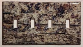 Natural Stone Tile Pattern Light Switch Outlet Phone wall Cover Plate Home Decor image 7