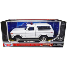 1978 Ford Bronco Police Car Unmarked White "Law Enforcement and Public Service"  - $48.85