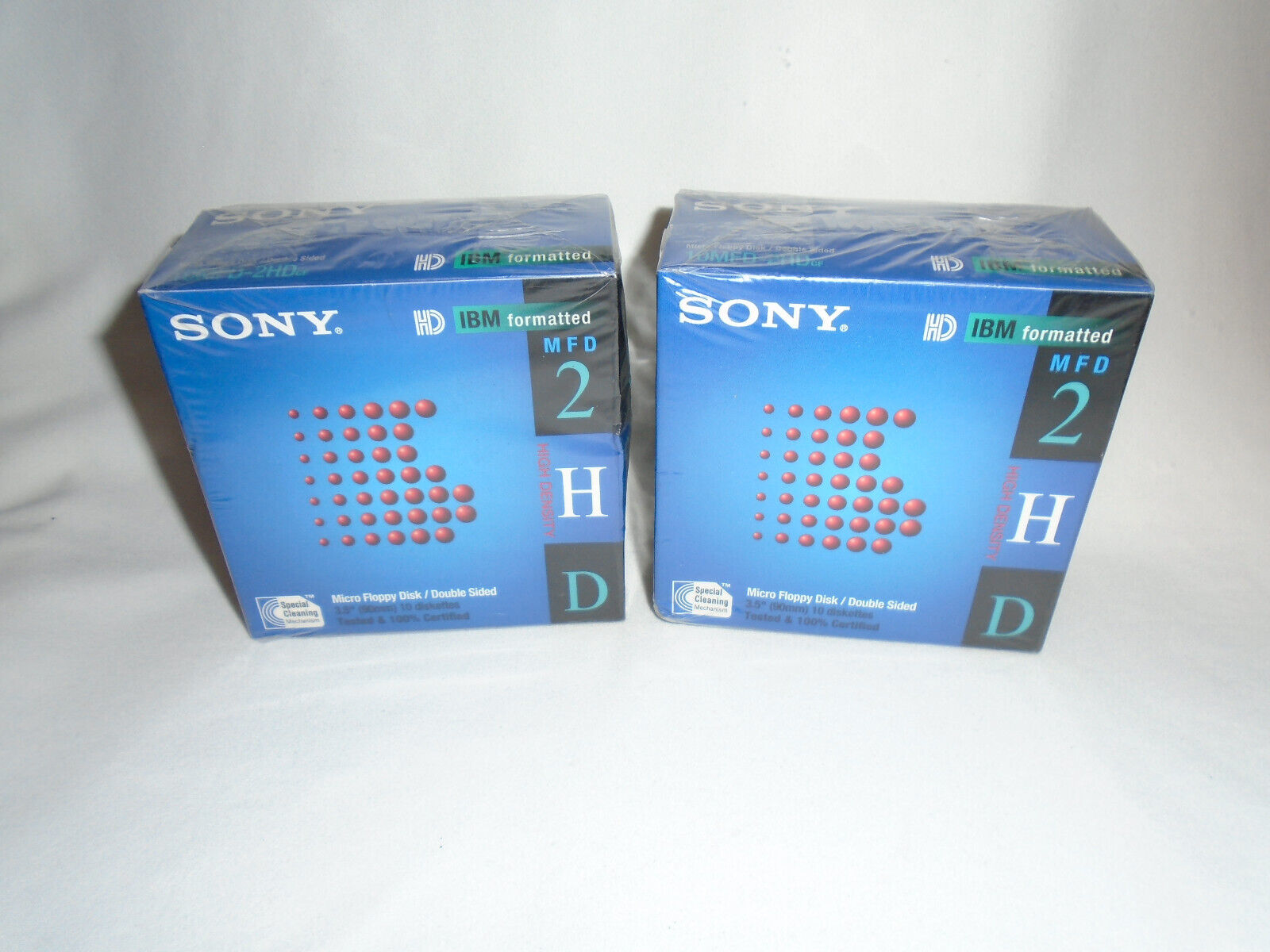 10-Pack Sony 2HD 3.5 IBM Formatted Micro Floppy Disks Double Sided 