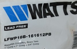Watts LFWP18B161612PB 0653032 WaterPex CrimpRing Brass Tees 1 x 1 x 3/4 Bag 10 image 2