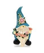 NEW Spring  Gnome Brooch Pin New Easter Dwarf Pin / Brooch Spring Floral... - $18.18