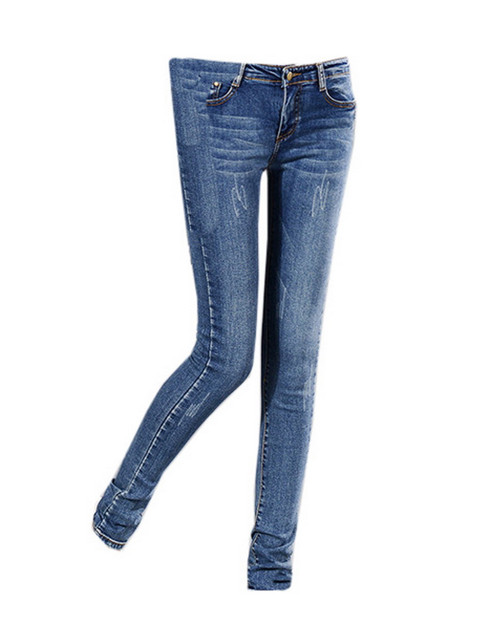 Women's winter clothing thicken thermal zipper crotchless pencil Jeans ...