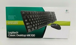 Logitech MK100 Classic Desktop Keyboard + Mouse - $28.04