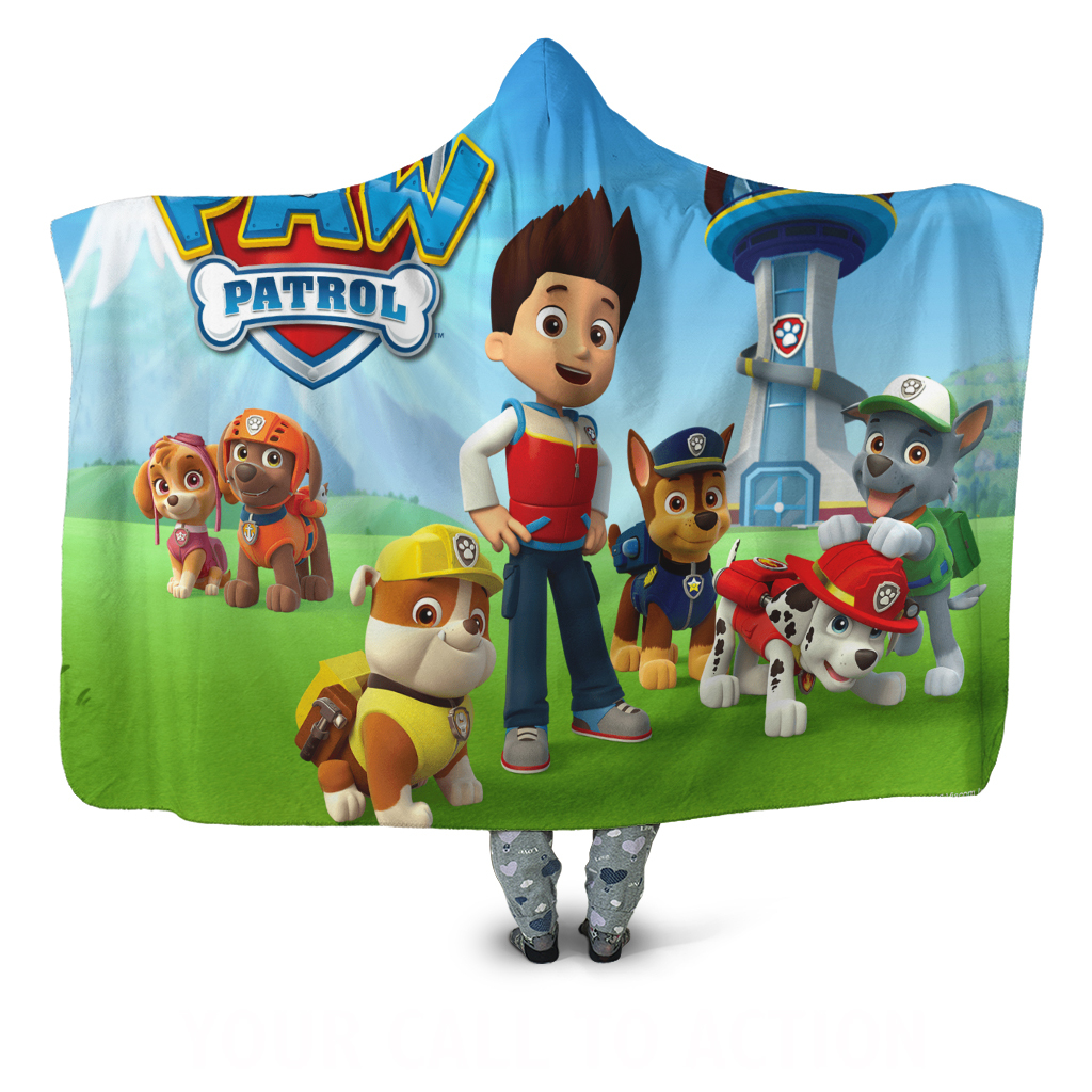 paw patrol hooded blanket