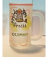 Prosit Germany Frosted Glass Bier Beer Mug - $32.41