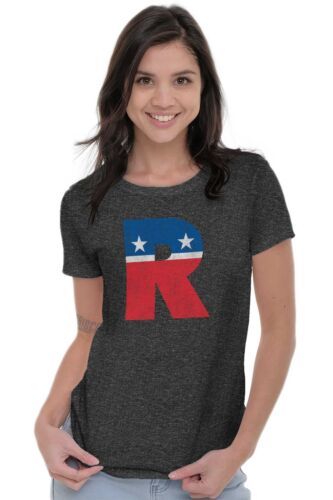 Republican Conservative America US Flag Patriot Right Wing Ladies T ...