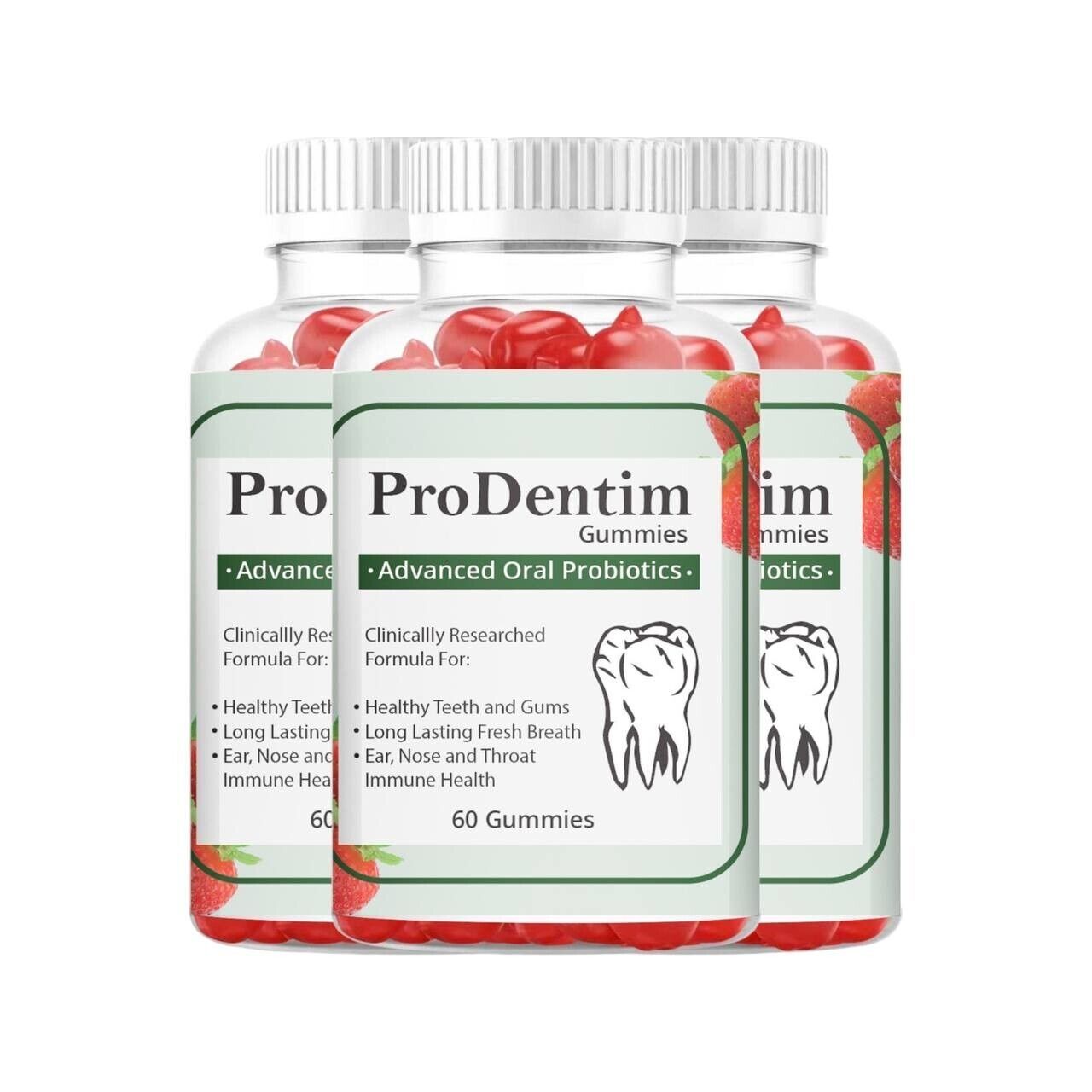 3Pack Prodentim Gummies Advanced Supplement for Teeth and Gums (180