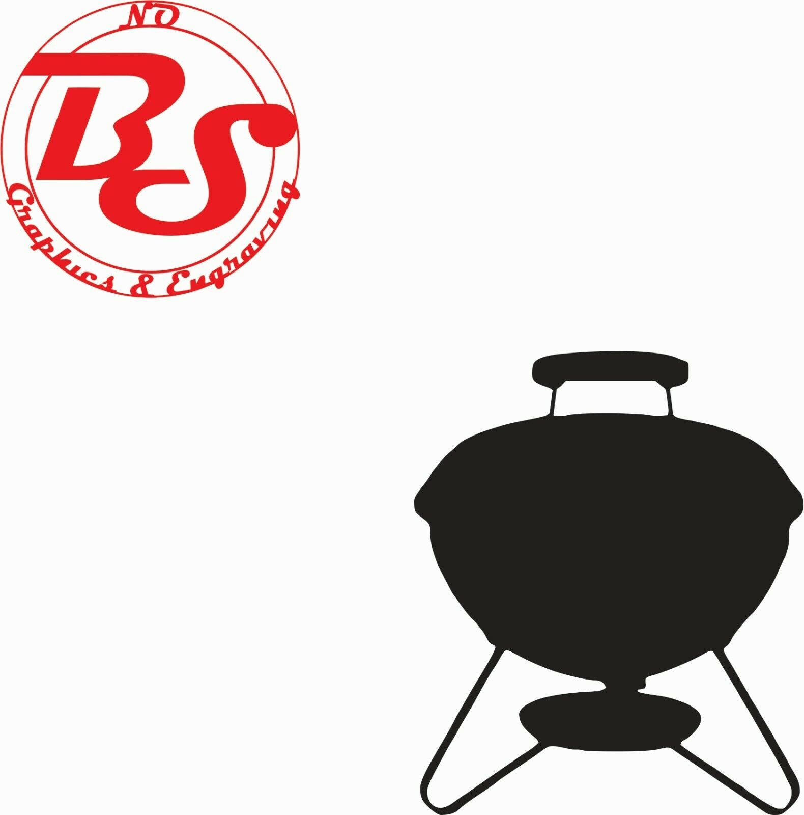 6" WEBER Kettle Logo Grill BBQ Barbecue Smokey Charcoal Smoker Vinyl