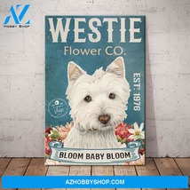 Westie Dog Flower Company Canvas - $49.99