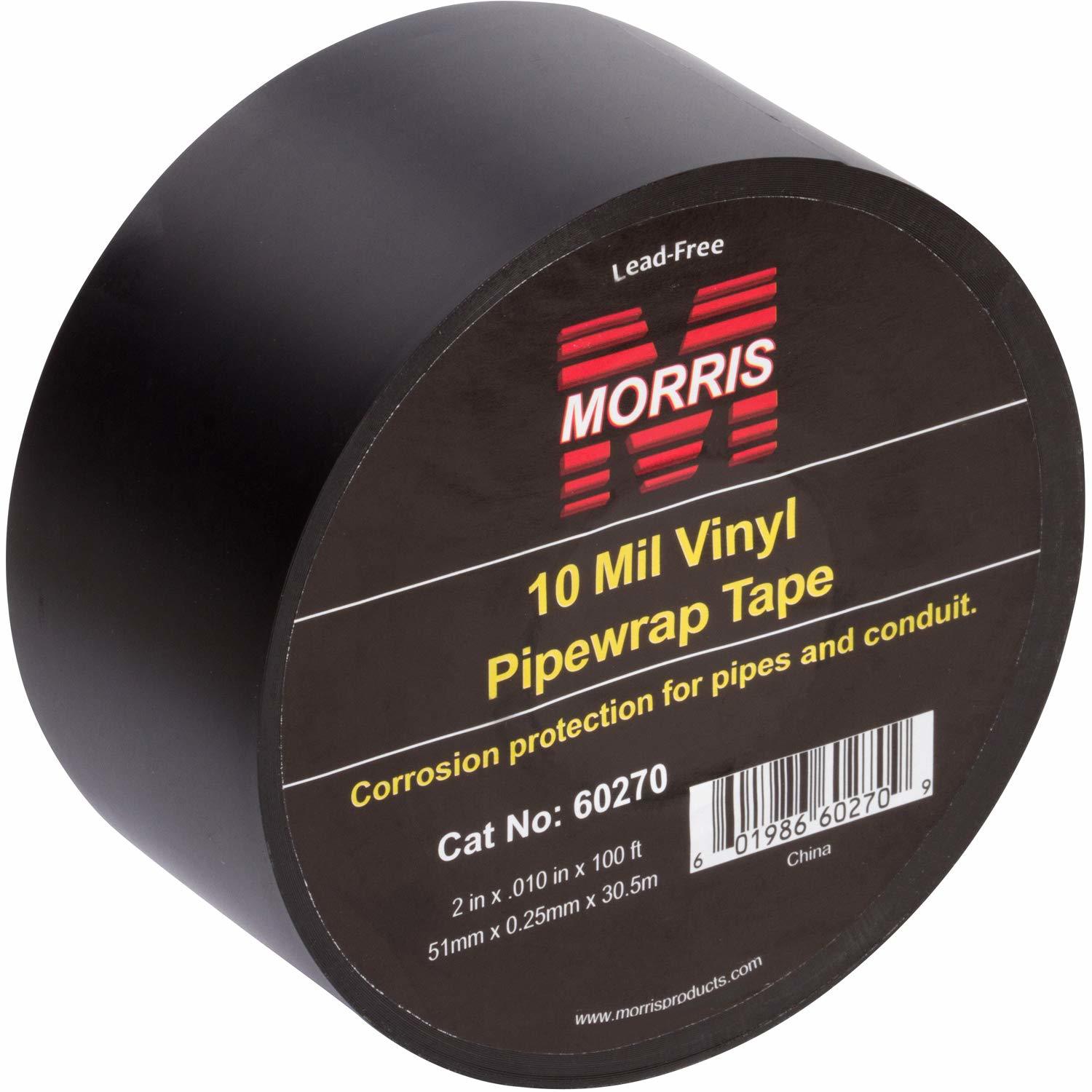 Morris Products 60272 Tape Roll, 2 X 100ft X 20Mil, Black