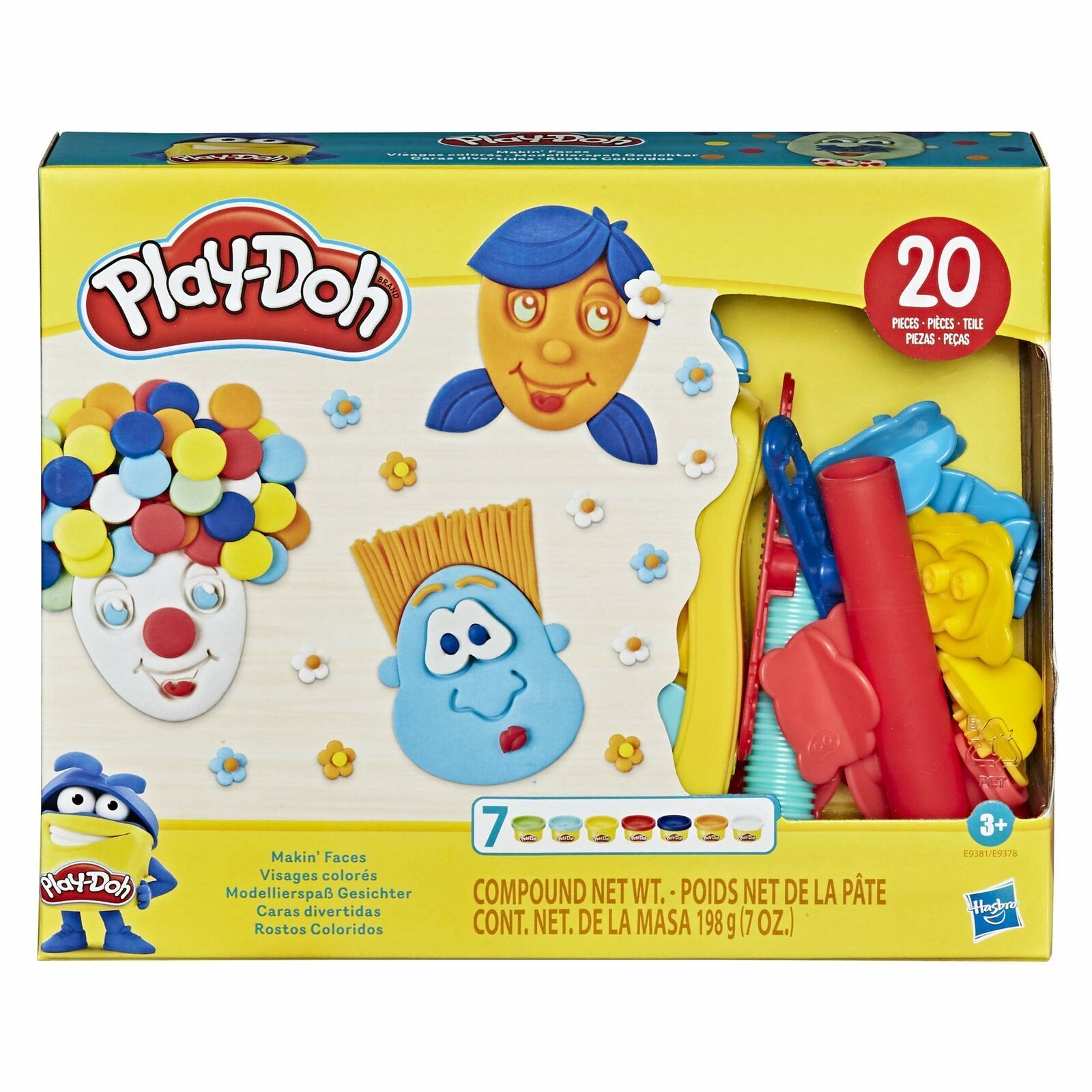 Play-Doh Makin' Faces Create It Kit for Kids 3 Years and Up with 7 Non-Toxic ...