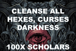 100X 7 SCHOLARS CLEANSE ALL HEXES CURSES &amp; DARKNESS EXTREME MAGICK RING ... - $39.91