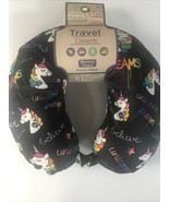 Rainbow Unicorn Memory Foam Travel Pillow - £14.92 GBP