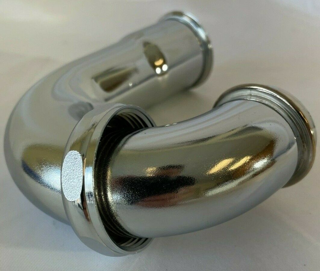 Wolverine 11/2" 17 Gauge Chrome Sink Trap with DieCast Nuts & Cast