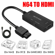 N64 To Hdmi Converter Adapter Hd Cable For Nintendo 64 Cube Super Nes Snes - $23.99