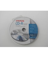 Staples CD-R 700MB 40X 80 Min (10 discs) Usually ships within 12 hours!!! - $9.89