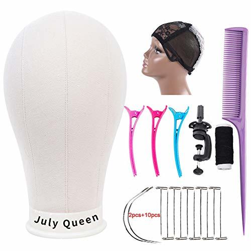 Canvas Wig Head Poly Manikin Head for Making Wigs Professional