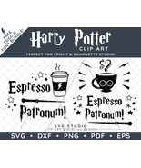Harry Potter Clip Art Design SVG DXF PNG PDF - Espresso Patronum Coffee Bundle - $3.99