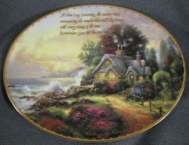 New Day Dawning Collector Plate Guiding Lights Thomas Kinkade Seaside Cottage - $24.95