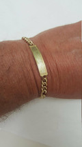 Estate Vintage 6 Inches-Pure 14kt Yellow Gold ID Ornate Bracelet, 11.4Gr - $1,107.09