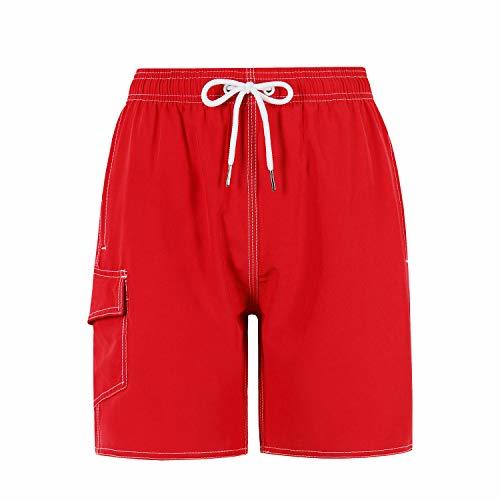 Milankerr Big Boys' Swim Trunks Red-1, SUS 4-6 - Swimwear