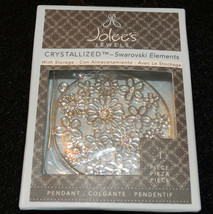 Jolee&#39;s Jewels Crystallized Swarovski Elements Pendant Silver Floral  - $6.49