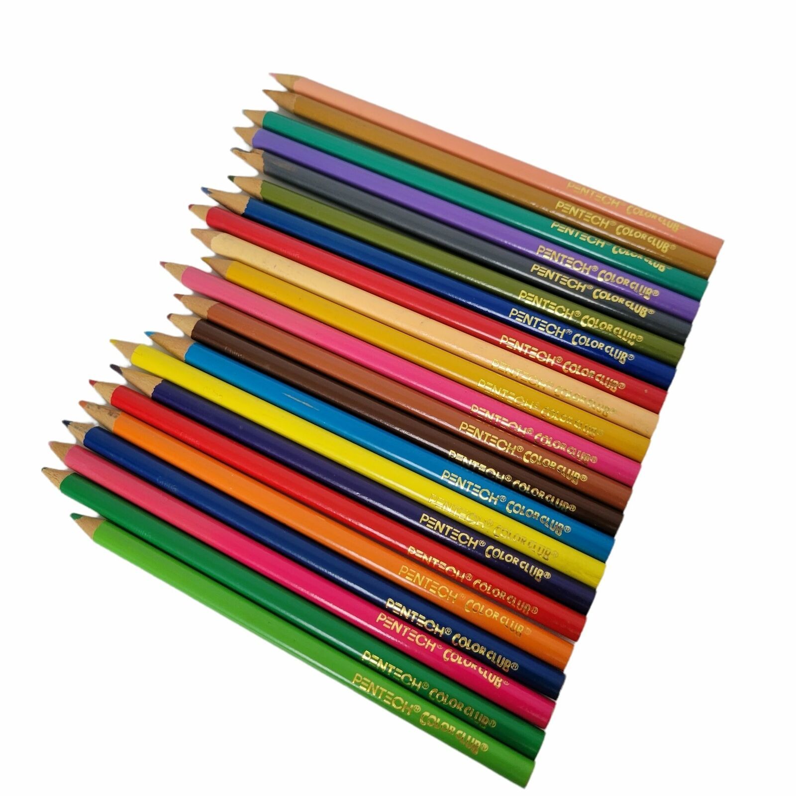 Pentech Color Club Lot of 22 Colored Pencils Sharpened Art Artist ...