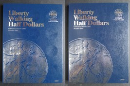 Set of 2 - Whitman Liberty Walking Half Dollars Coin Folders #1-2 1916-1... - $12.95