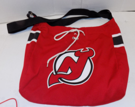 NHL New Jersey Devils Hockey Jersey Tote Messenger Bag With Adjustable Strap - $19.58