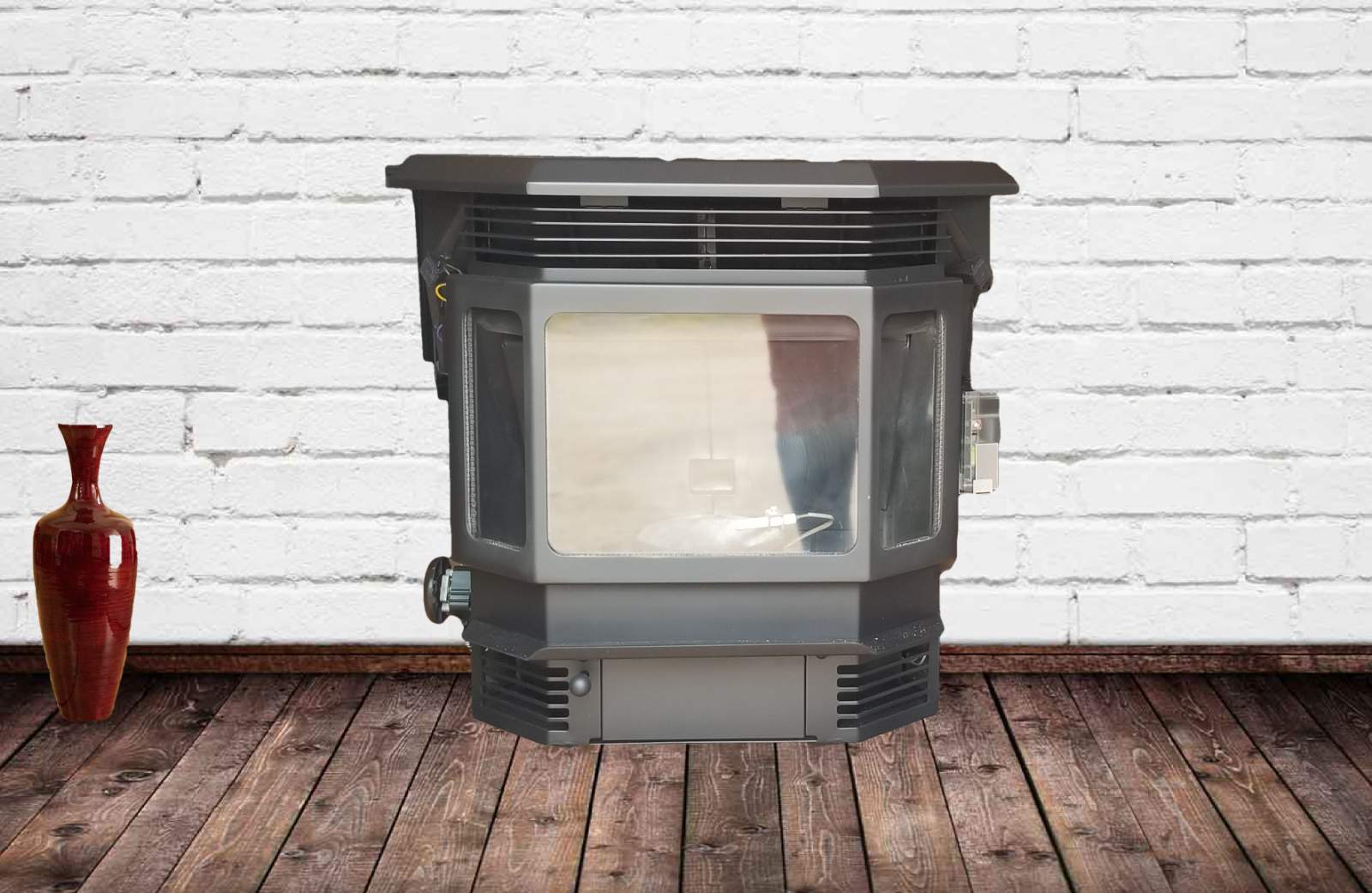 QuadraFire 1200i Fireplace Insert Pellet Stove DemoOnly burned in
